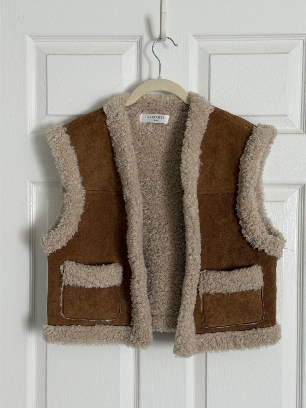 Storets | Faux Suede Shearling Vest